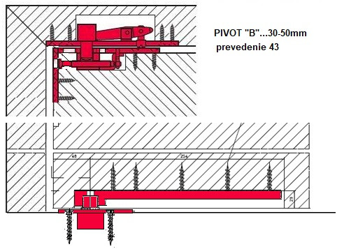 "GEZE SZ,OBOJSTRANNÉ DVERE,DREVOB""43MM"""