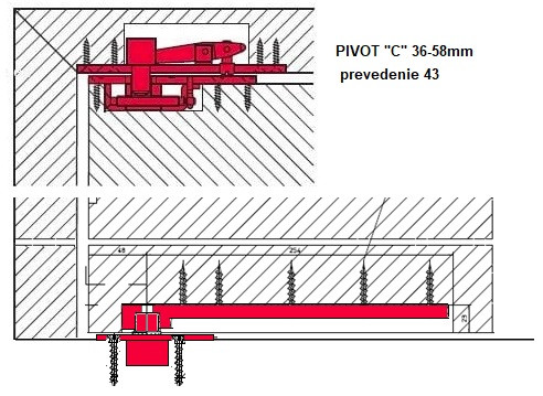 "GEZE SZ,OBOJSTRANNÉ DVERE,DREVOC""43MM"""