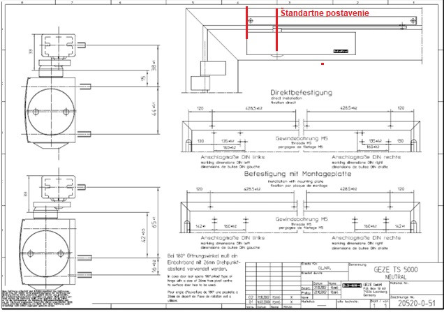 GEZE, SAMOZATVÁRAČ TS5000 a TS3000, KLZNÁ LIŠTA, BIELA