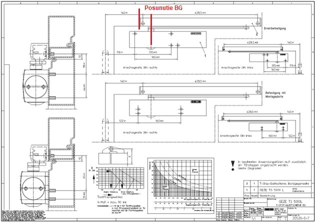 GEZE, SAMOZATVÁRAČ TS5000 a TS3000, KLZNÁ LIŠTA, BG, BIELA