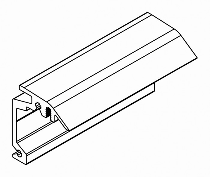 GEZE,PERLAN 140, POSUVNÉ KOVANIE, ROZŠÍRENIE, ZÁVESNÝ PROFIL, 43MM, 6M, EV1