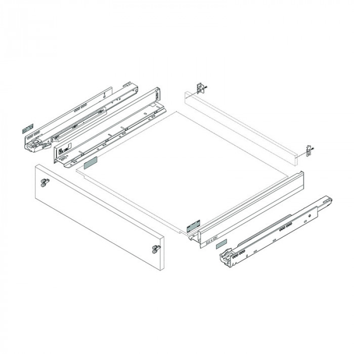 BLUM ZB7N000S LEGRABOX DRŽIAK CHRBTA VÝŠKA N ŠEDÉ