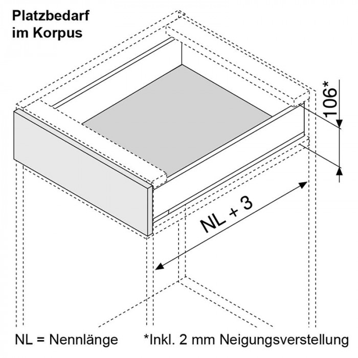 BLUM ZB7M000S LEGRABOX DRŽIAK CHRBTA VÝŠKA M KARBÓN ČIERNE