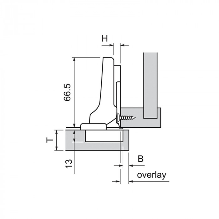 BLUM 71M2650 ZÁVES CLIP TOP POLONALOŽENÝ S PEROM 100°