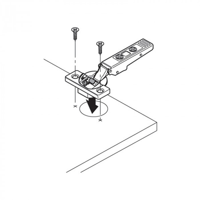 BLUM 71M2650 ZÁVES CLIP TOP POLONALOŽENÝ S PEROM 100°