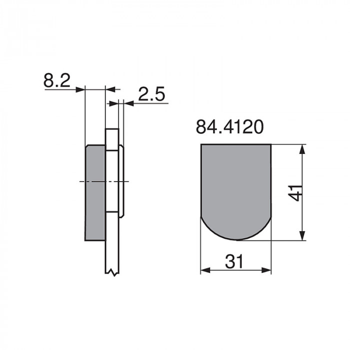 BLUM 84.4120 KRYTKA MISKY ZÁVESU ČIERNA