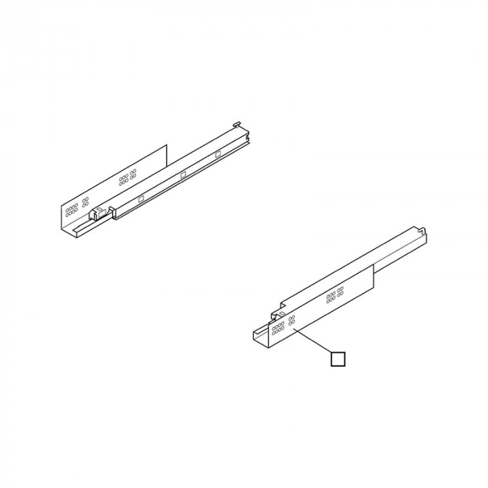 X-BLUM  560H2700C SKRYTÝ PLNOVÝSUV 270 MM TANDEM NA TIP-ON NOSNOSŤ 30KG