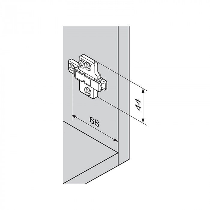 BLUM 175H7130 KRÍŽOVÁ MONTÁŽNA PODLOŽKA CLIP 3MM