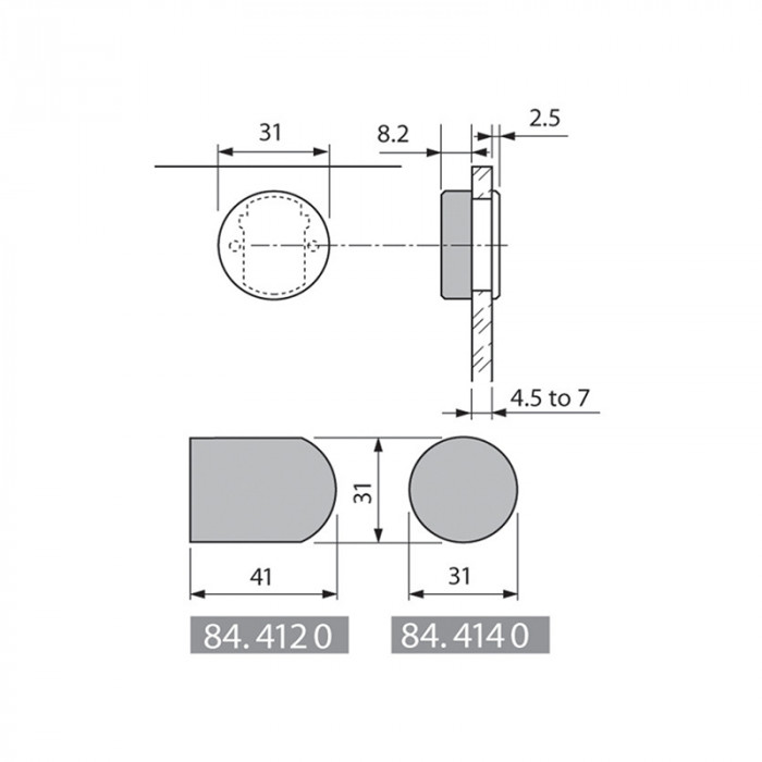 BLUM 84.4140 KRYTKA MISKY  ZÁVESU ČIERNA