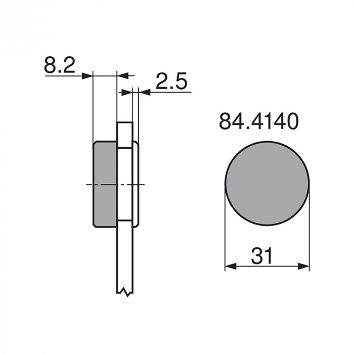 BLUM 84.4140 KRYTKA MISKY  ZÁVESU ČIERNA