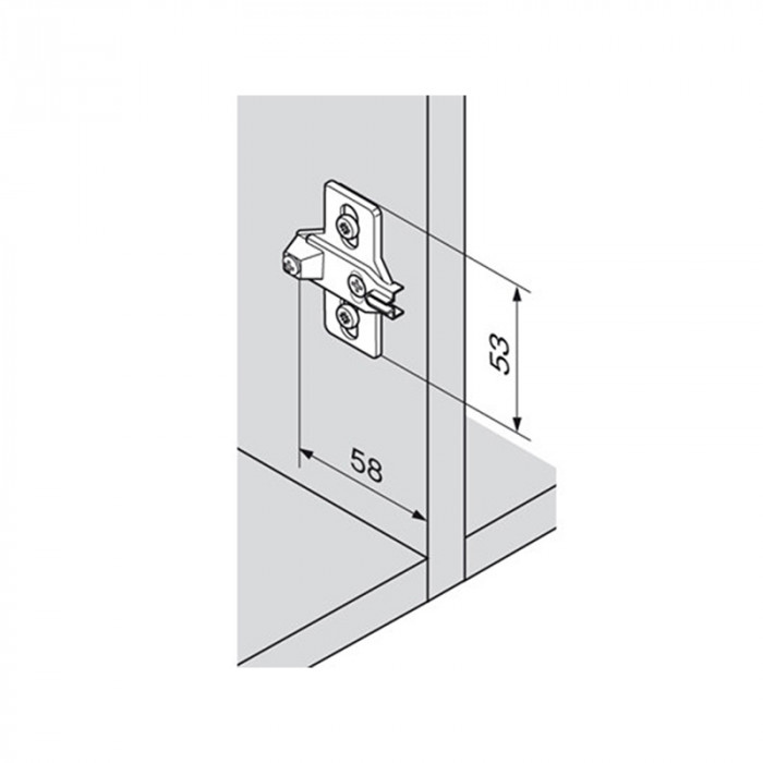 BLUM 193L6130 KRÍŽOVA MONTÁŽNA PODLOŽKA MODUL 3MM