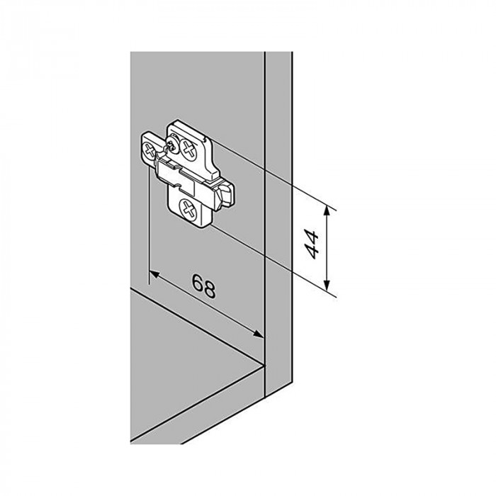 BLUM 175H9160 KRÍŽOVÁ MONTÁŽNA PODLOŽKA CLIP 6MM