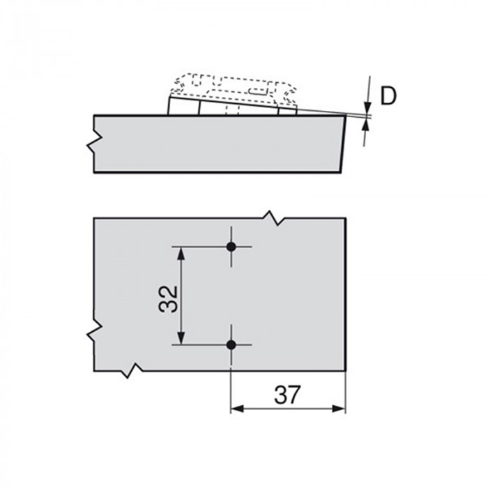 BLUM 171A5010 KLIN DIŠTANČNÝ +5/2.15