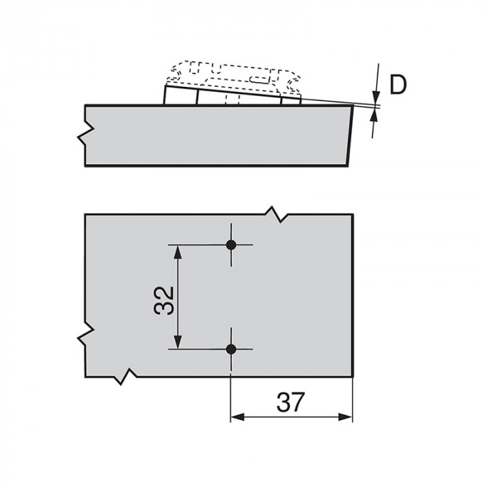 BLUM 171A5070 KLIN DIŠTANČNÝ +5/7.35