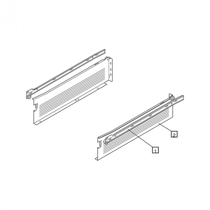 BLUM 320K5000PC15 METABOX ČIASTOČNÝ VÝSUV KRÉMOVÁ BIELA R9001 500MM