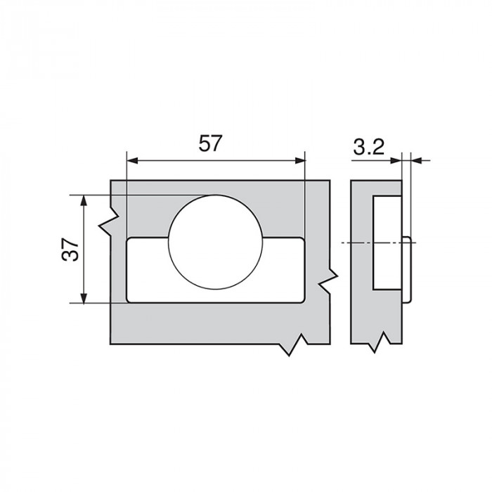 BLUM 91M268E.E0 ZÁVES MODUL POLONALOŽENÝ S PEROM S MONTÁŽNOU PODLOŽKOU EXPANDO 100°