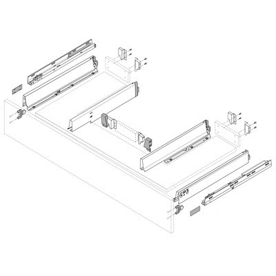 X-BLUM Z30N000S DRŽIAK CHRBTA NA TANDEMBOX VÝŠKA N BIELY