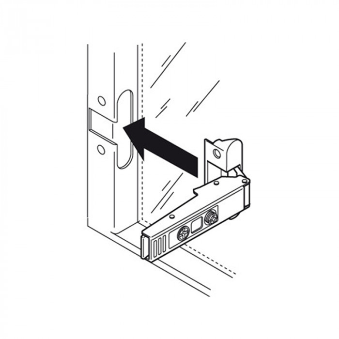 BLUM 71T960A ZÁVES CLIP TOP POLONALOŽENÝ S PEROM PRE HLINÍKOVÉ RÁMY 95°