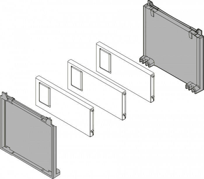 BLUM ZC7B0100S AMBIA-LINE SADA NA FLAŠE ČIERNA