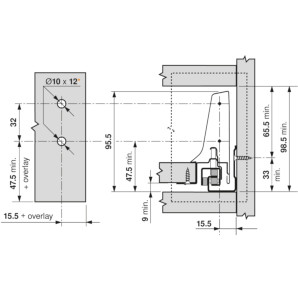 BLUM ZSF.39A2 ANTARO UPEVNENIE ČELA INSERTA