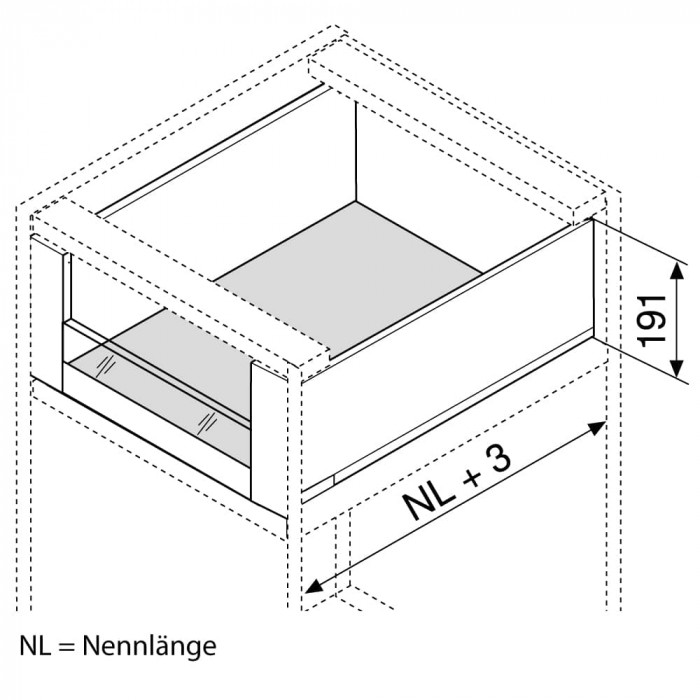 BLUM ZE7V1082G LEGRABOX SKLO  PREDNÉ NÍZKE 1200MM ČÍRE