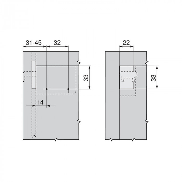 BLUM 48N0510.03 KOVANIE ZÁVESNE BIELE ĽAVÉ