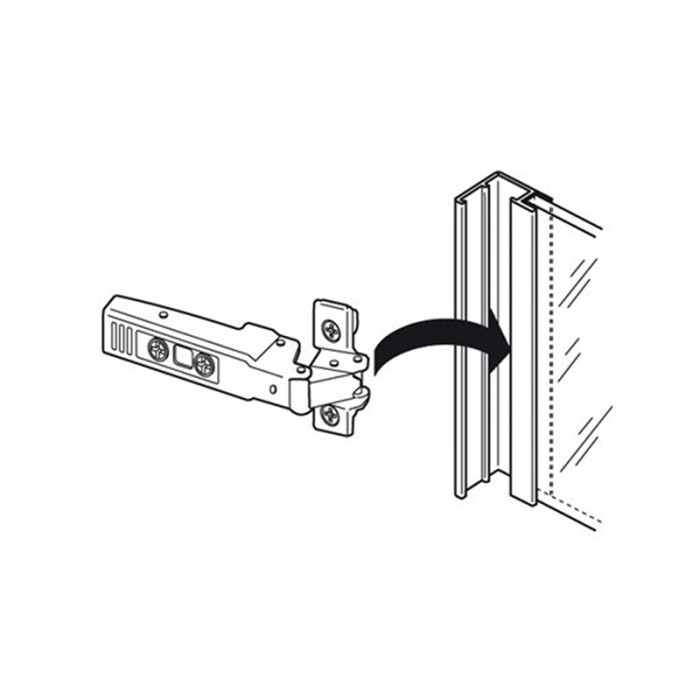 BLUM 71T950A.22 ZÁVES CLIP TOP NALOŽENÝ S PEROM PRE HLINÍKOVÉ RÁMY 95°