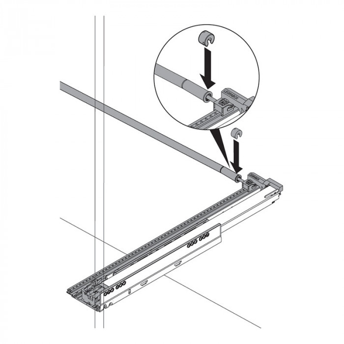 BLUM ZS7M400LU LEGRABOX BOČNÁ STABILIZÁCIA