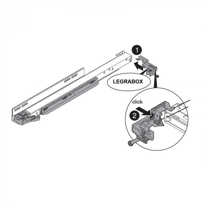 BLUM ZS7M400LU LEGRABOX BOČNÁ STABILIZÁCIA