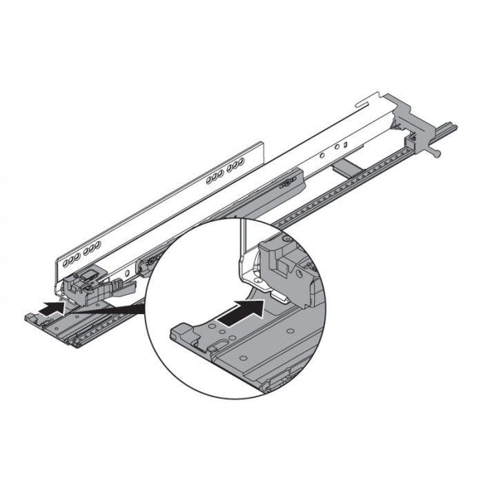 BLUM ZS7M400LU LEGRABOX BOČNÁ STABILIZÁCIA