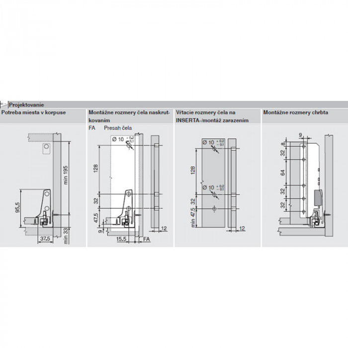 BLUM TANDEMBOX ANTARO 500MM VÝŠKA D ŠEDÁ KOMPLETNÁ ZÁSUVKA