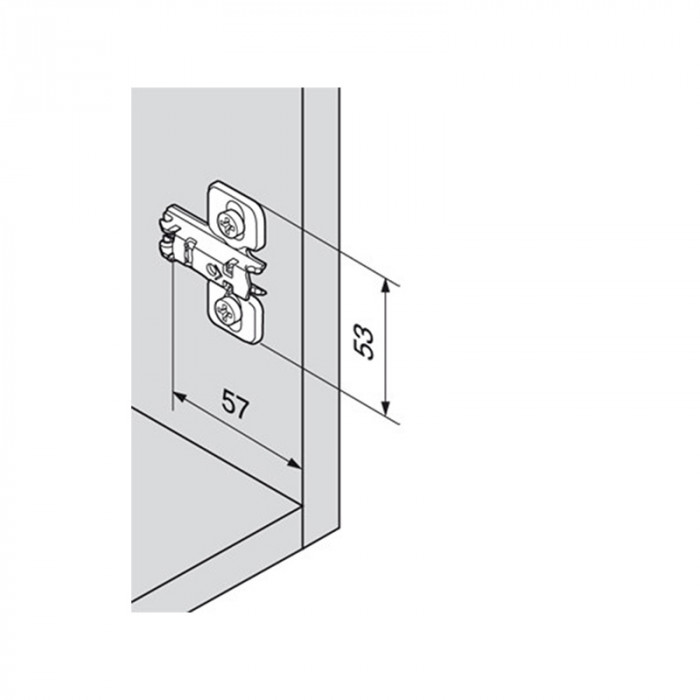 BLUM 174E6300 KRÍŽOVÁ MONTÁŽNA PODLOŽKA CLIP EXPANDO 0MM