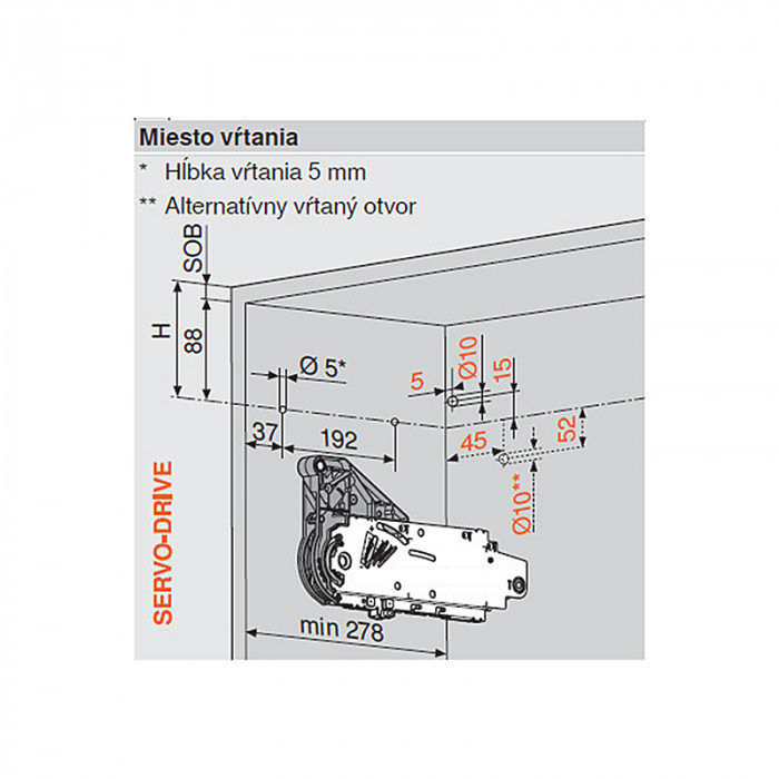 BLUM 20L3200 AVENTOS HL SADA TELESKOPOV