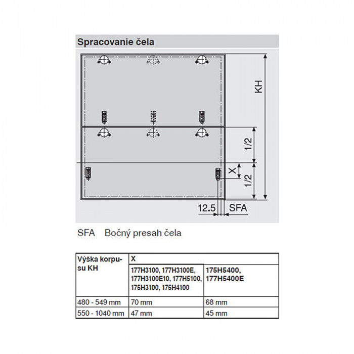 BLUM 20F3200 AVENTOS HF TELESKOP