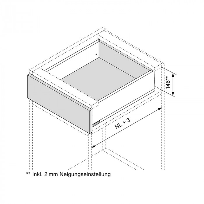 BLUM 470K3502S MERIVOBOX BOČNICE TMAVO ŠEDÉ 350 MM