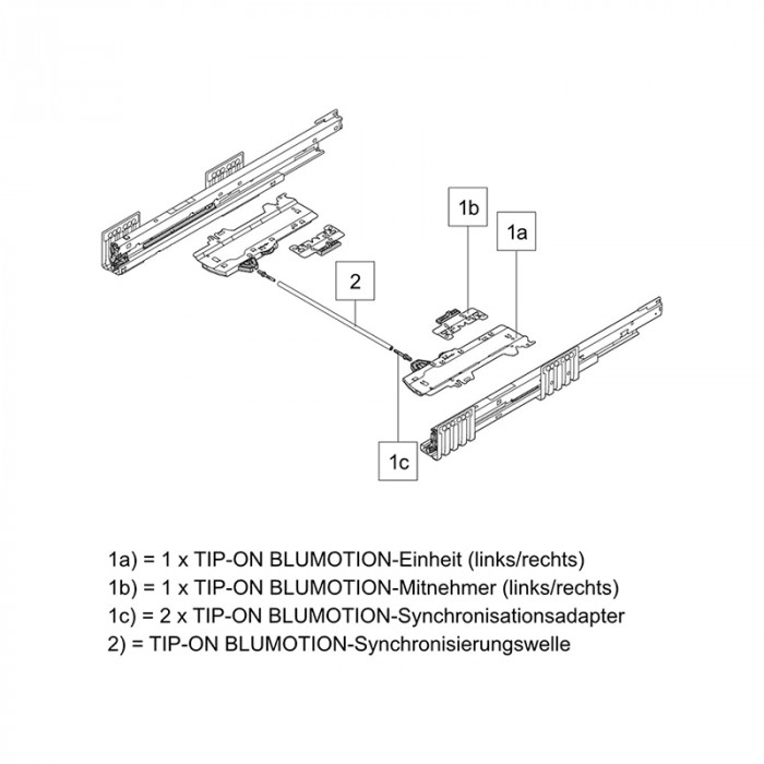 BLUM 453.4501B MERIVOBOX LIŠTY 70KG 450MM