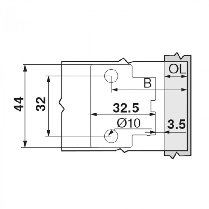 BLUM 71T453T ZÁVES CLIP TOP NA ÚZKE MATERIÁLY S PEROM