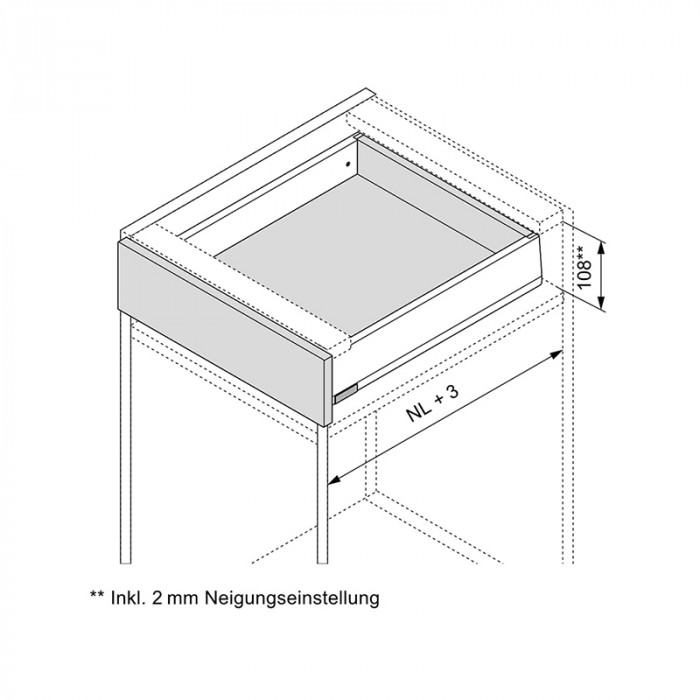 BLUM 470M2702S MERIVOBOX BOČNICE BIELE 270 MM