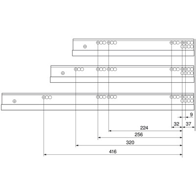 BLUM 766H5800T MOVENTO LIŠTY TIP ON 60KG 580MM