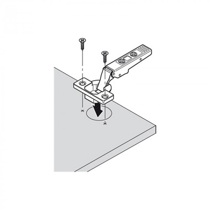 BLUM 72T550A.TL AVENTOS ZÁVES CLIP 120° BEZ PERA ÚZKE HLINÍKOVÉ RÁMY