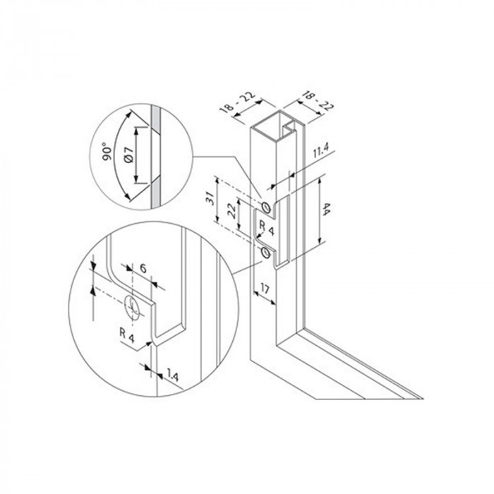 BLUM 72T550A.TL AVENTOS ZÁVES CLIP 120° BEZ PERA ÚZKE HLINÍKOVÉ RÁMY