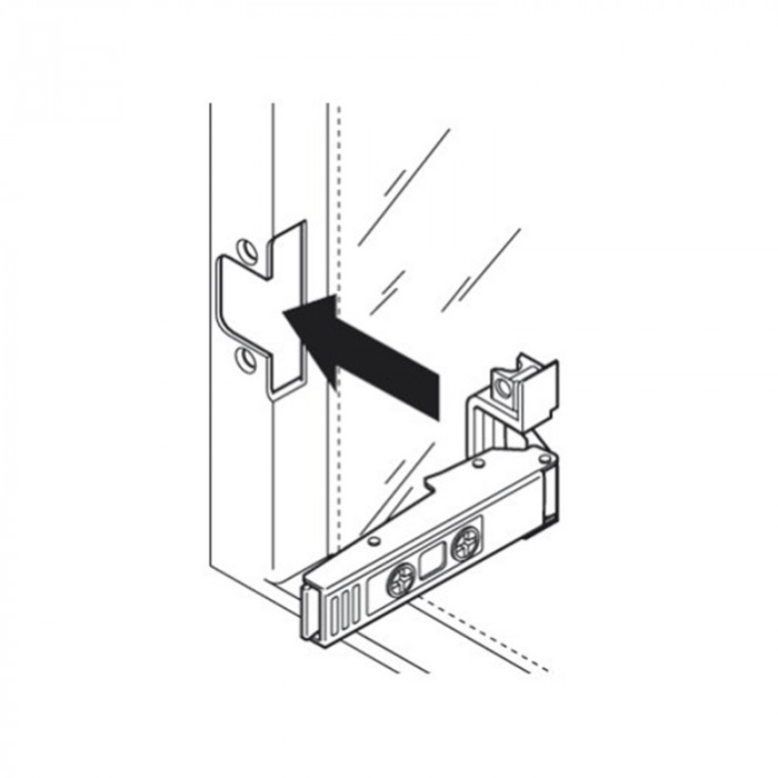 BLUM 72T550A.TL AVENTOS ZÁVES CLIP 120° BEZ PERA ÚZKE HLINÍKOVÉ RÁMY