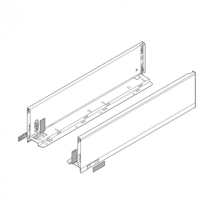 BLUM 770K3502S LEGRABOX PURE BOČNICE ŠEDÉ 350MM