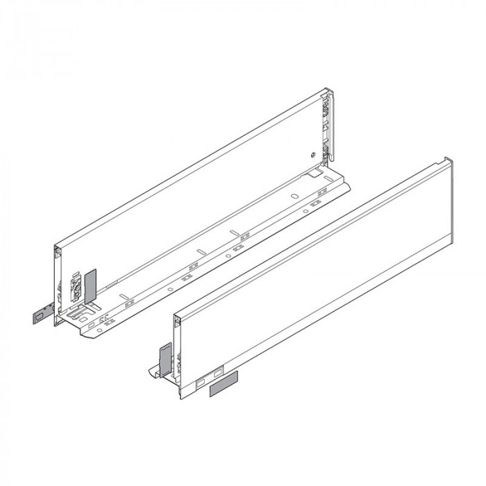 X-BLUM 770K4002S LEGRABOX PURE BOČNICEČIERNE 400MM