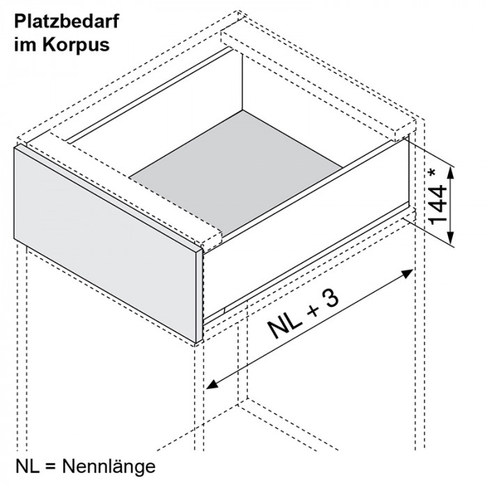 BLUM 770K3002S LEGRABOX PURE BOČNICE KARBÓN ČIERNE 300MM