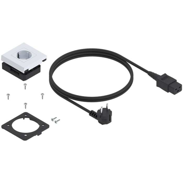 BLUM ESS.B01FA.2 AMPEROS AC ZÁSUVKA TYP F BIELA LESKLÁ