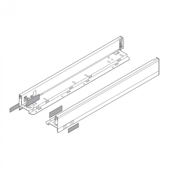 BLUM 770N4002S LEGRABOX PURE BOČNICE BIELE 400MM