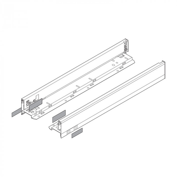 BLUM 770N4502I LEGRABOX PURE BOČNICE NEREZ 450MM