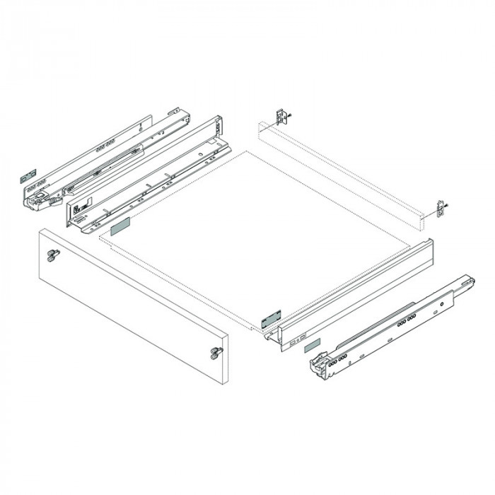 BLUM 770N4502I LEGRABOX PURE BOČNICE NEREZ 450MM