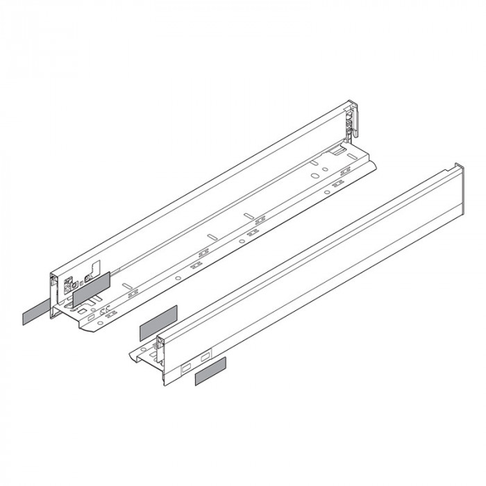 BLUM 770N4502S LEGRABOX PURE BOČNICE ČIERNE 450MM